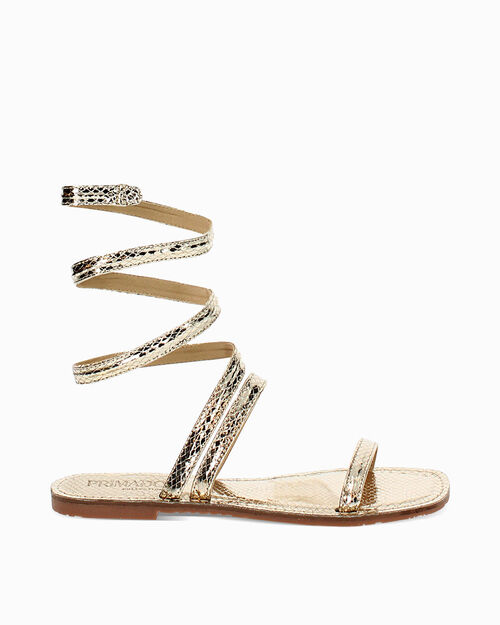 CHAUSSURES POUR FEMMES FLAT SYNTHETIQUE, GOLD