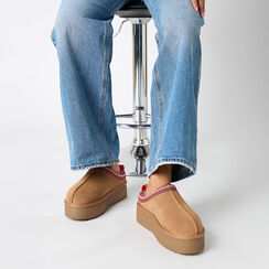 Scarponcini invernali in camoscio camel con suola in gomma di 4,5 cm, Primadonna, 26N801253CMCAME035, 002 preview