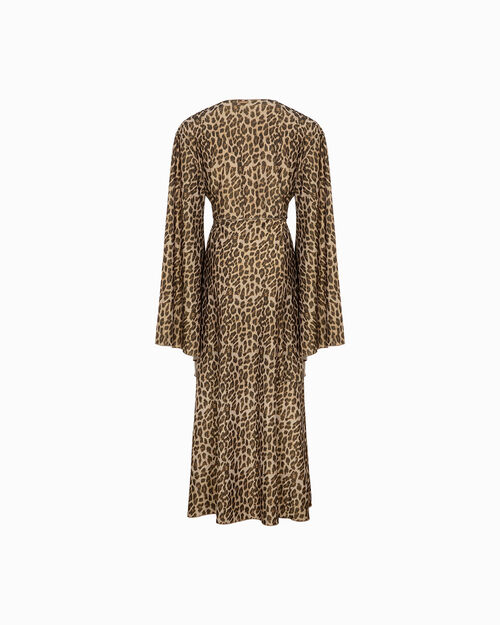 Vestido leopardo con glitter para noches glamurosas, LEOPARD