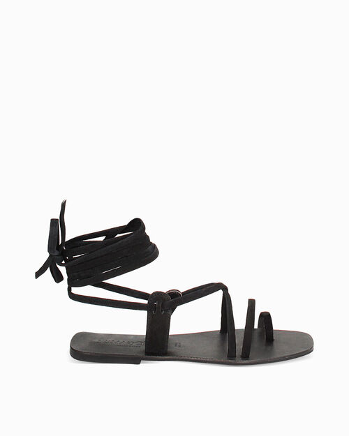 WOMEN SHOES FLAT SUEDE NERO, BLACK
