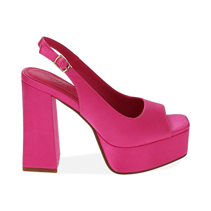 Sandali fucsia tacco top alto