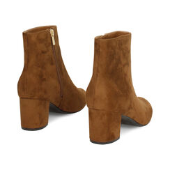 Tronchetti in microfibra cognac con tacco 6,5 cm, Primadonna, 264918701MFCOGN037, 004 preview