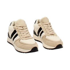 Zapatillas deportivas beige de mujer con suela de poliuretano, Primadonna, 26P621205FUBEIG036, 003 preview