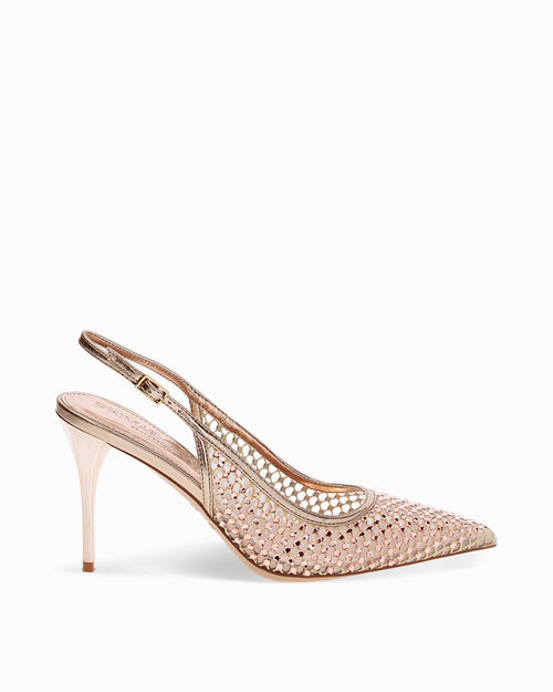 Escarpin rose-dor&eacute; avec talon de 9 cm, MULTI COLOR