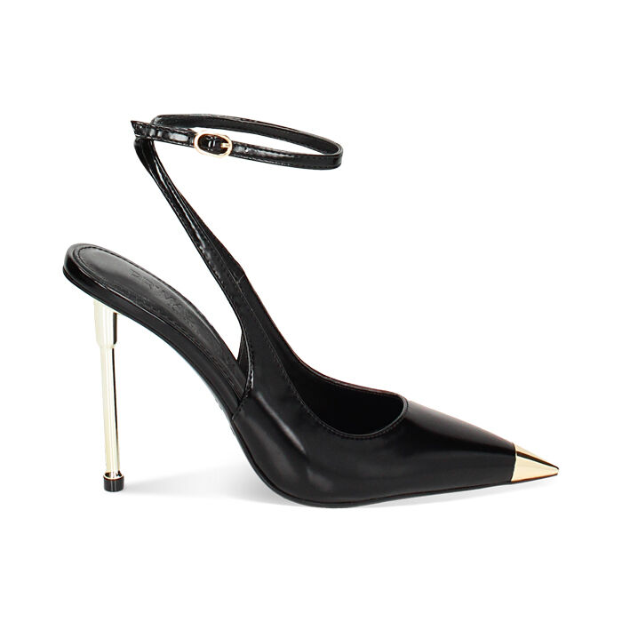 Zapato de tacón Bailarinasnude con punta dorada, Primadonna, 232188801ABNERO038