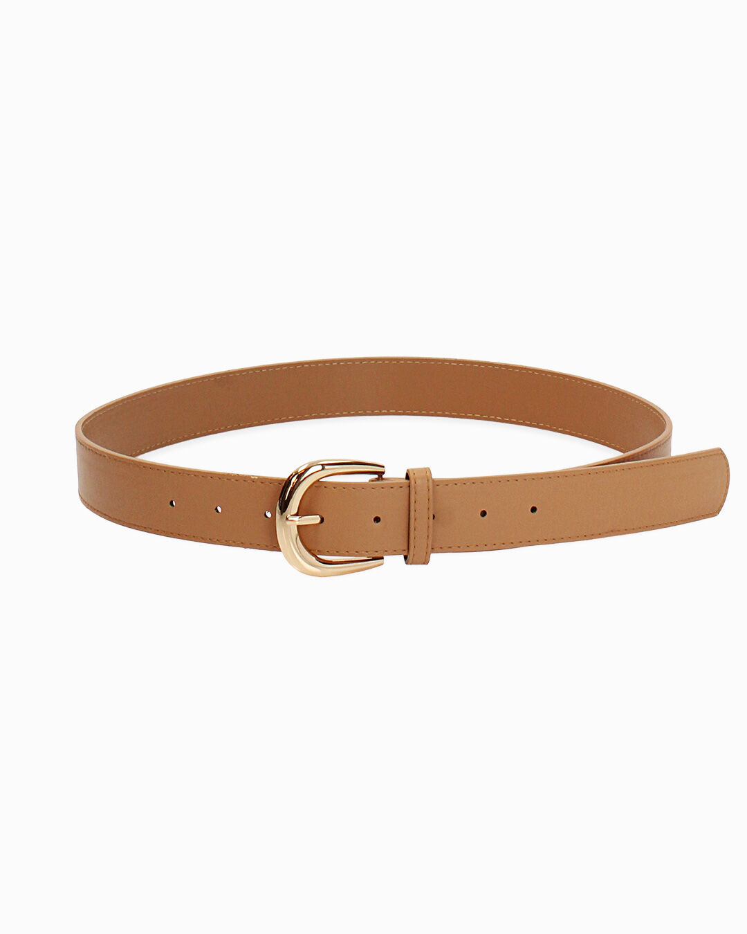 Cintura camel con fibbia elegante