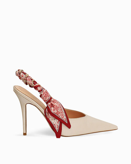 Decollet&eacute; beige tacco 10,5 cm, BEIGE