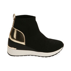 Slip-on nere, zeppa 7 cm, Primadonna, 217516533TSNERO036, 001 preview