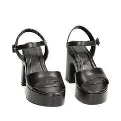 CALZATURA SANDALI CON TACCO SINTETICO NE, Special Price, 234972702EPNERO036, 002a
