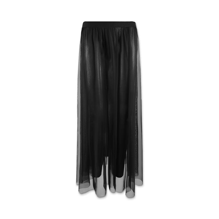 Jupe noire plissée en tissu pour femme, Primadonna, 25C924423TSNEROUNI