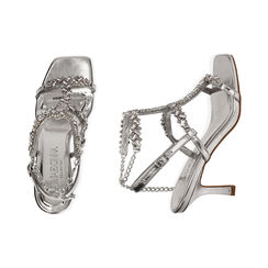 Sandali gioiello argento, tacco 7 cm  , SPECIAL SALES, 194904530LMARGE037, 003 preview