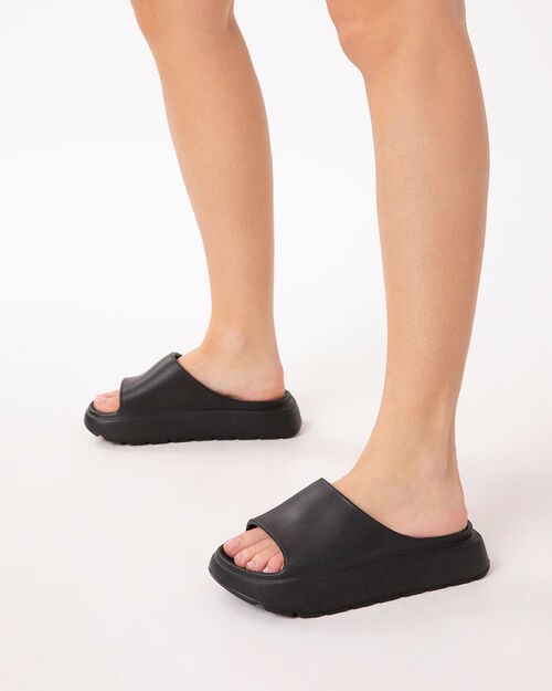 Sandali mare neri con tacco 5 cm, BLACK