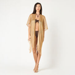 Poncho donna oro in tessuto, Primadonna, 25B450204TSOROGUNI, 002a