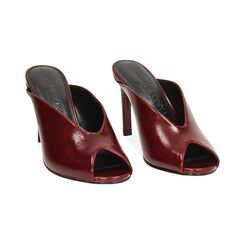 Mules open toe bordeaux con tacco 8,7 cm, Primadonna, 26M707009EUBORD035, 002 preview