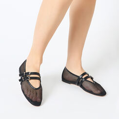 Ballerines femme noires perforées, Primadonna, 25D539902TSNERO035, 002a