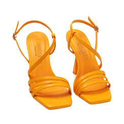 Sandali arancio, tacco 9,5 cm, Primadonna, 214912902EPARAN035, 002a