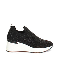 Slip on nere con tacco 6,5 cm, Scarpe, 272812187TRNERO035, 001a