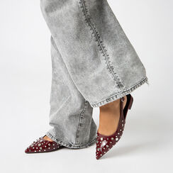 Ballerine slingback bordeaux con borchie, Primadonna, 264906053SBBORD035, 002a