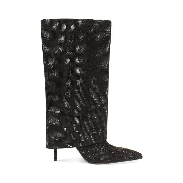 Bota negra con tacón de 10,2 cm, Primadonna, 262130627MPNENE035