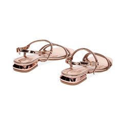 Sandali bassi rosa-oro a specchio con pietre, Primadonna, 234928112SRRAOR035, 003 preview