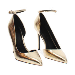 Décolleté open shank oro con tacco 10,7 cm, Primadonna, 262102021LMOROG035, 002 preview