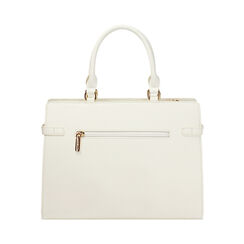 Sac &agrave; main blanc avec d&eacute;tails &eacute;l&eacute;gants, Primadonna, 27D900672EPBIANUNI, 004 preview