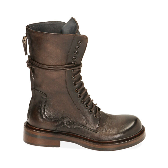 Botas marron top oscuro mujer