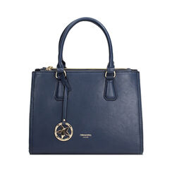 Borsa a mano blu con tracolla removibile, Borse, 275701413EPBLUEUNI, 001 preview