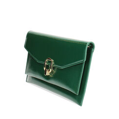Pochette verde in naplack, 245125883NPVERDUNI, 002a