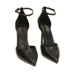 Décolleté cinturino nere, tacco 10,5 cm, Primadonna, 222186116EPNERO035, 002a