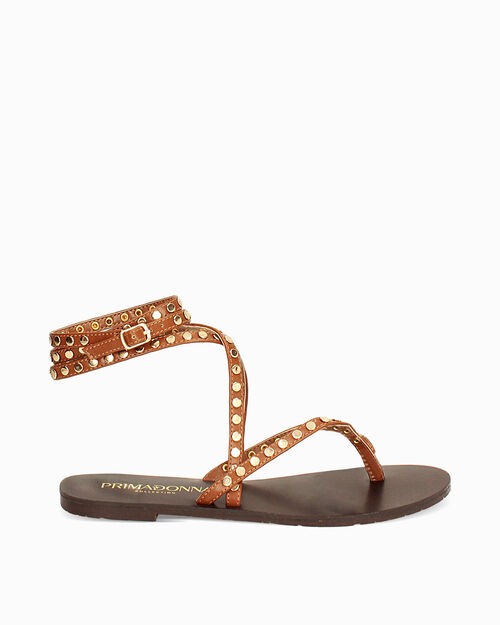 ZAPATOS FLAT SINTETICO PIEL STUDS MARR, BROWN