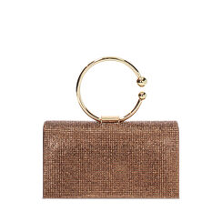 Mini bolso mujer color cobre en laminado con piedras, Primadonna, 255102425LPRAMEUNI, 001a