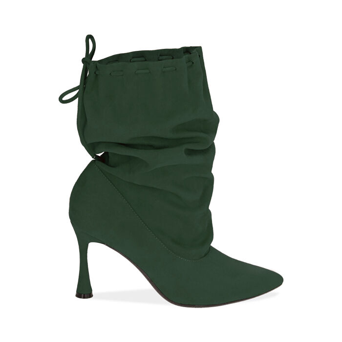 Botines para mujer verdes en microfibra, 8.5 cm | Primadonna Collection \