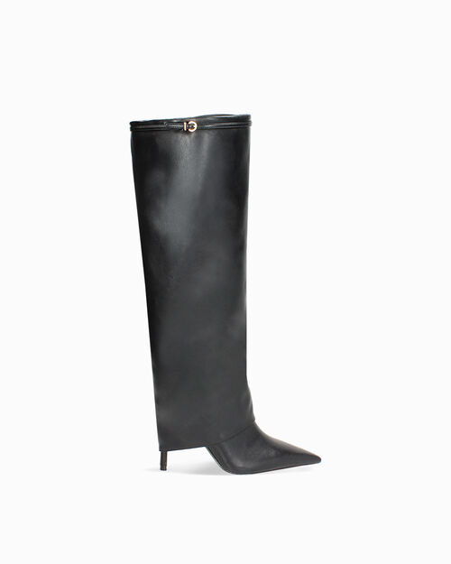 Botas negras con tac&oacute;n 9,8 cm, BLACK