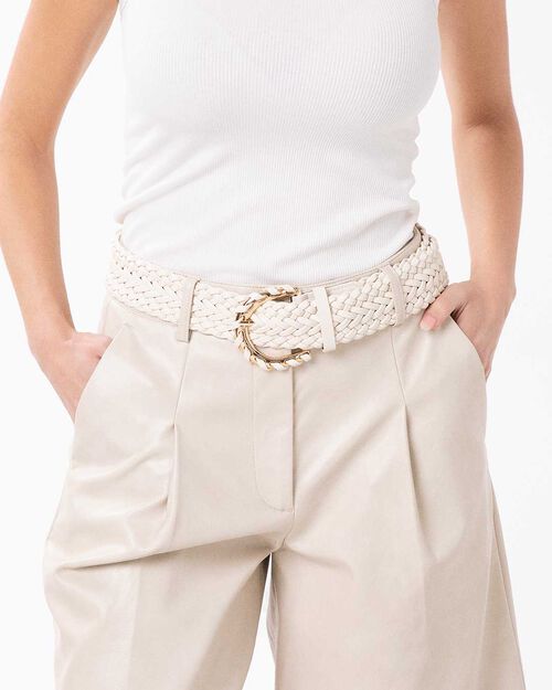 ACCESSOIRES TAILLE SYNTHETIQUE CUIR WOVE, CREAM