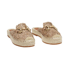 Sabot donna taupe in raffia, Primadonna, 254930500RFTAUP035, 003 preview
