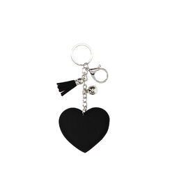 Portachiavi a cuore nero e argento, 240376537MPNEARUNI, 002a