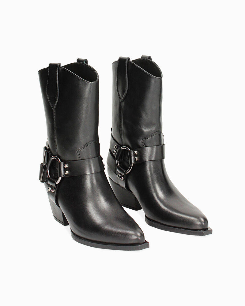 Bottines noires en cuir image number null