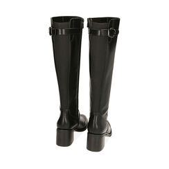 Stivali neri con fibbia, tacco 6,5 cm , Special Price, 203080041EPNERO036, 003 preview