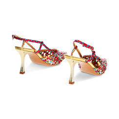 Décolleté slingback donna multicolor intrecciate, tacco 7,5 cm, Primadonna, 252136310LIMURO036, 004 preview