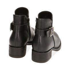 Ankle boots noirs, talon 4 cm , Soldés, 180621683EPNERO035, 004 preview