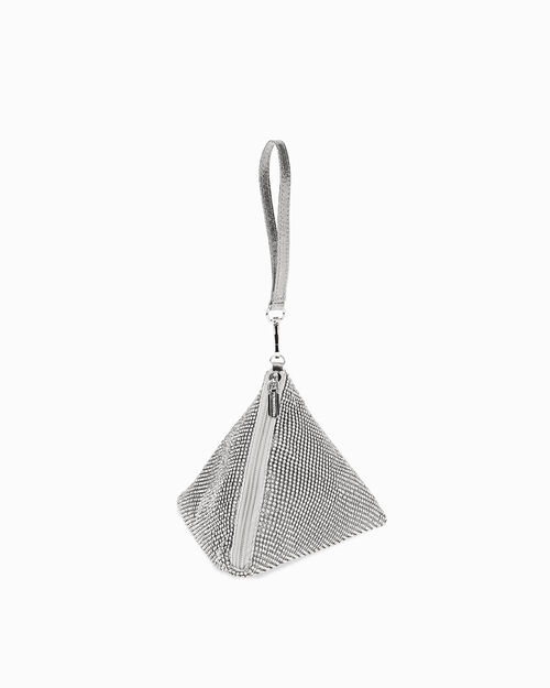 BAG MINI BAG BRAIDED STONES ARGE, SILVER