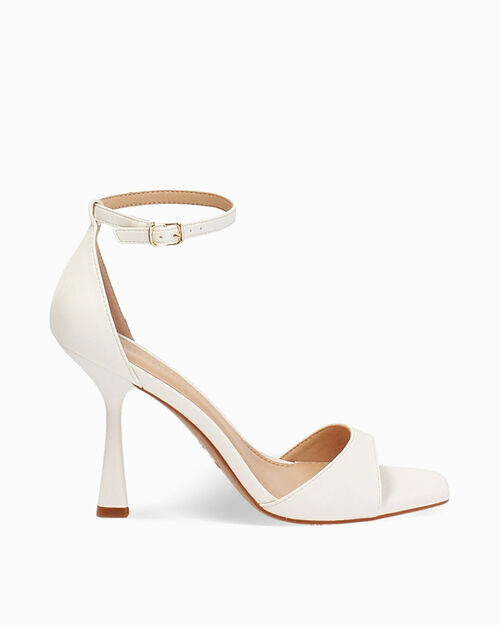 Sandali bianchi tacco 9,5 cm, WHITE