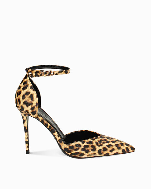 WOMEN SHOES OPEN SHANK SYNTHETIC LEOP, LEOPARD