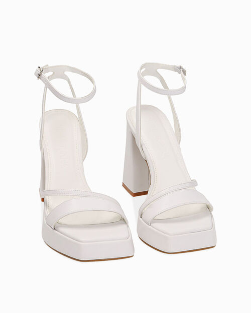 CHAUSSURES POUR FEMMES SANDALE SYNTHETIQ, WHITE