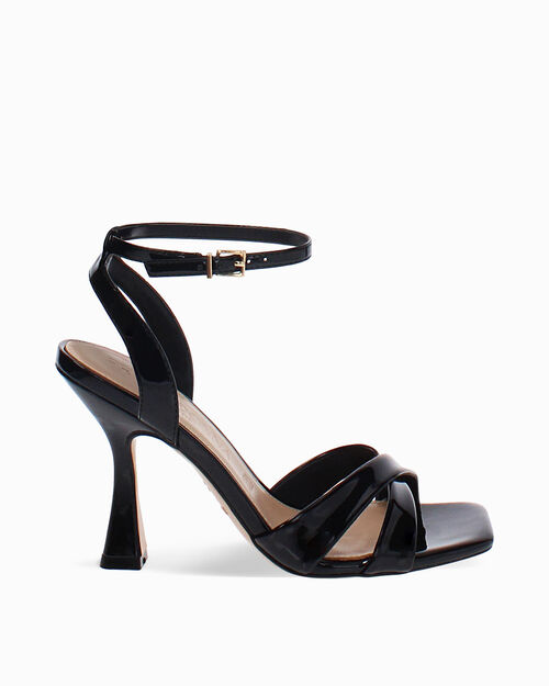 Sandali neri tacco 9,7 cm, BLACK