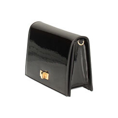 Mini bag nera in vernice, Primadonna, 245126053VENEROUNI, 002 preview