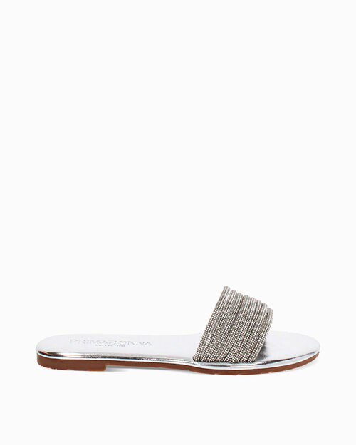 ZAPATOS FLAT SINTETICO PIEDRAS ARGE, SILVER