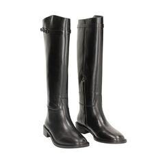 Botte noire en cuir, Primadonna, 24N530004PENERO035, 002a