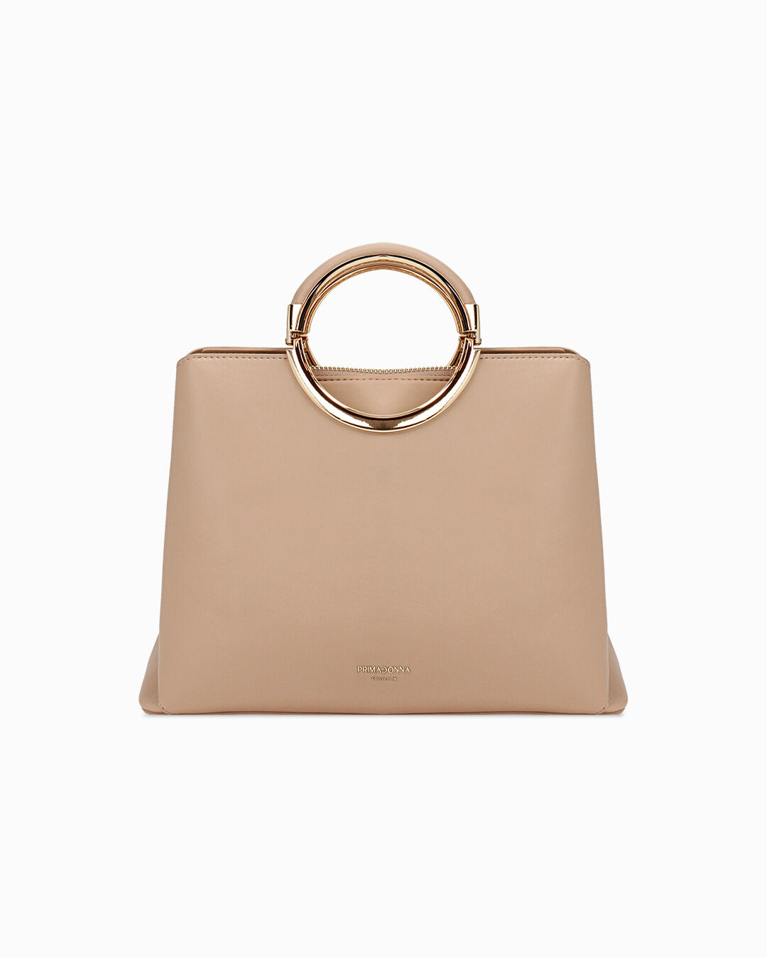 Borsa a mano beige con tracolla removibile